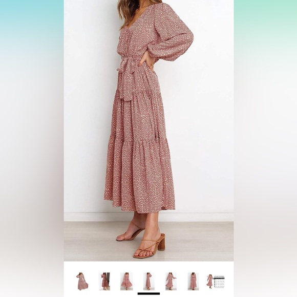 Dresses & Skirts - Light pink leopard Maxi dress